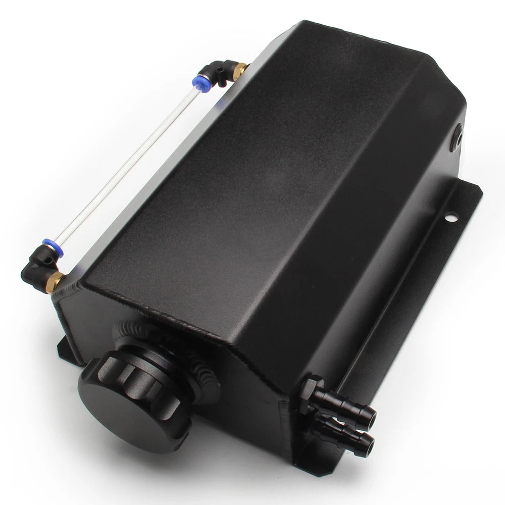 BLACK ALUMINIUM COOLANT RESERVOIR BOTTLE (UNIVERSAL)