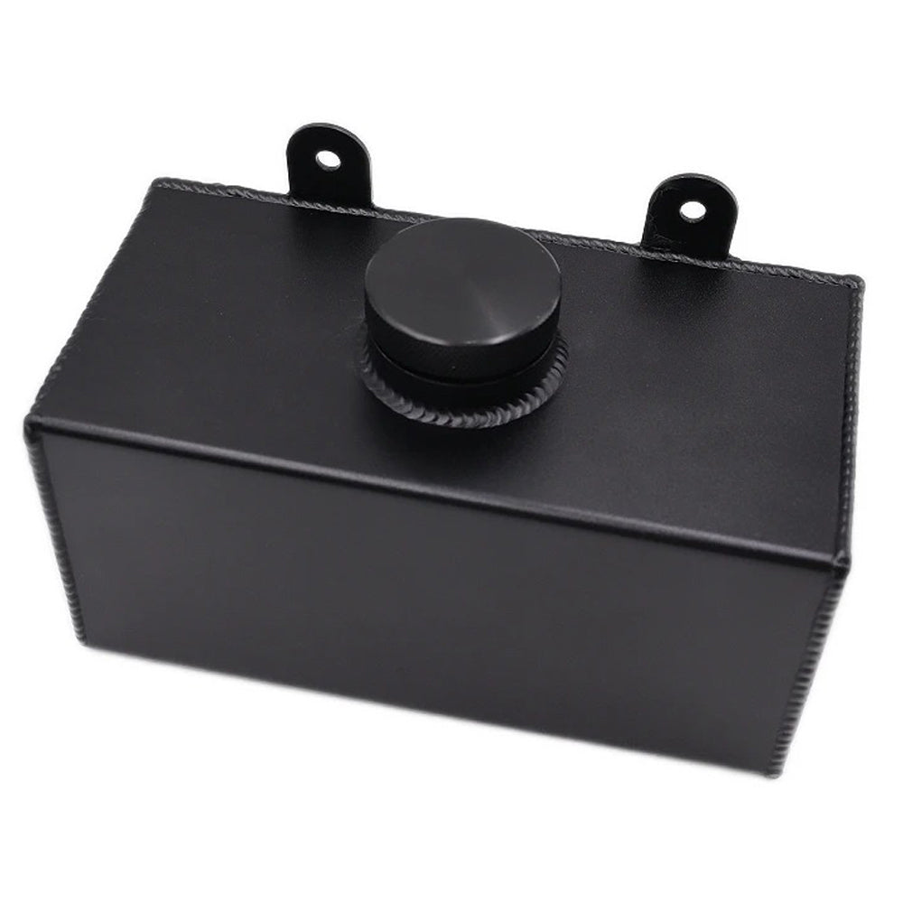 BLACK ALUMINIUM WINDSCREEN WASHER BOTTLE (UNIVERSAL)