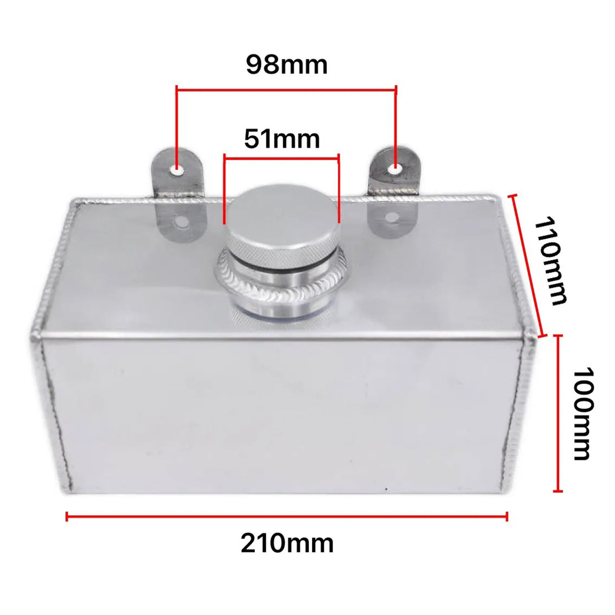 ALUMINIUM WINDSCREEN WASHER BOTTLE (UNIVERSAL)