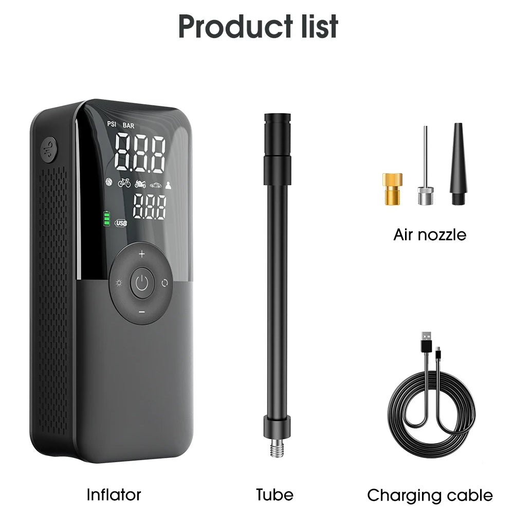 PORTABLE TYRE PUMP and POWER BANK (UNIVERSAL) - HOLDCOM AUTO PARTS