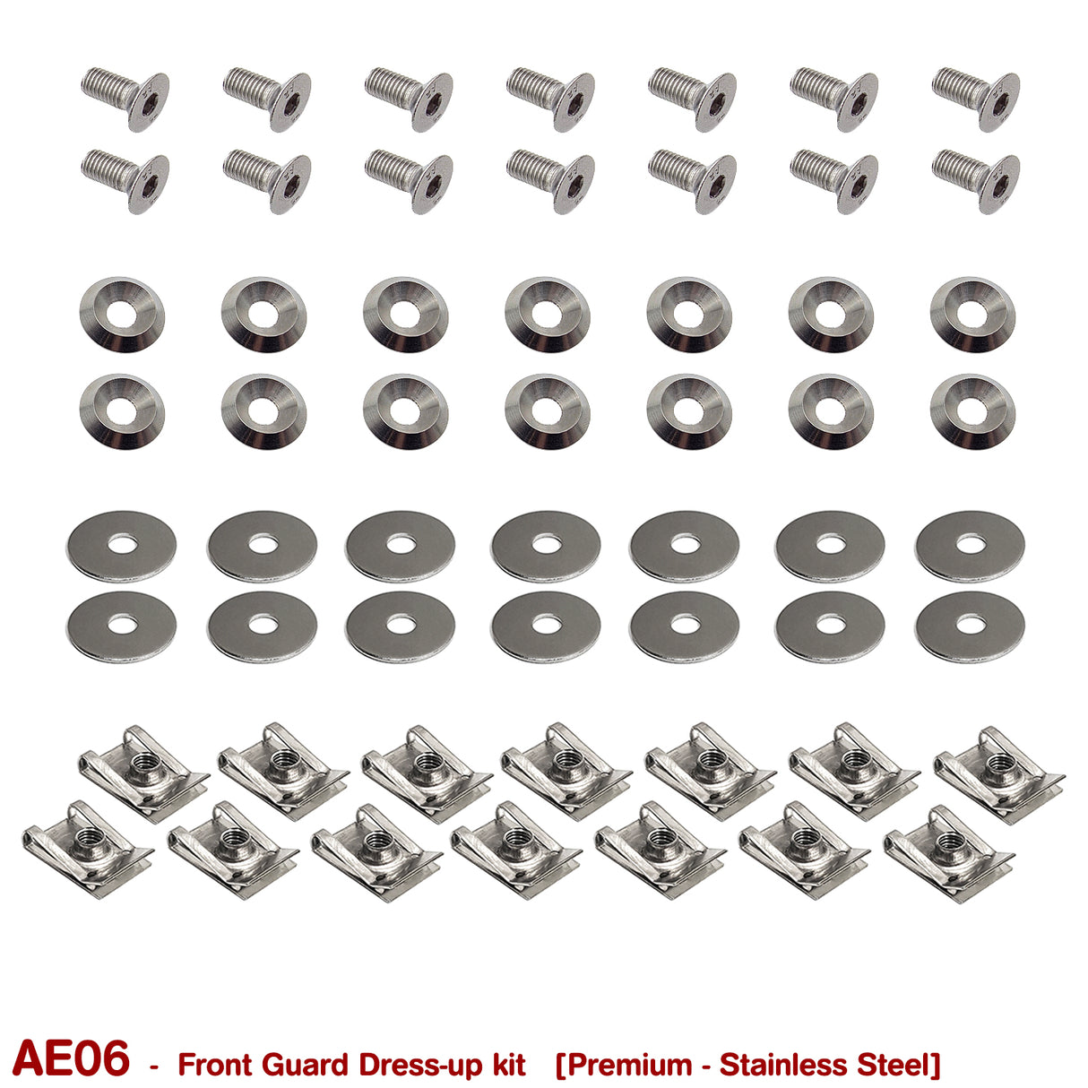 PREMIUM FRONT GUARD BOLT DRESS UP KIT for VB VC VH VK VL VN VP VR VS (STAINLESS STEEL)