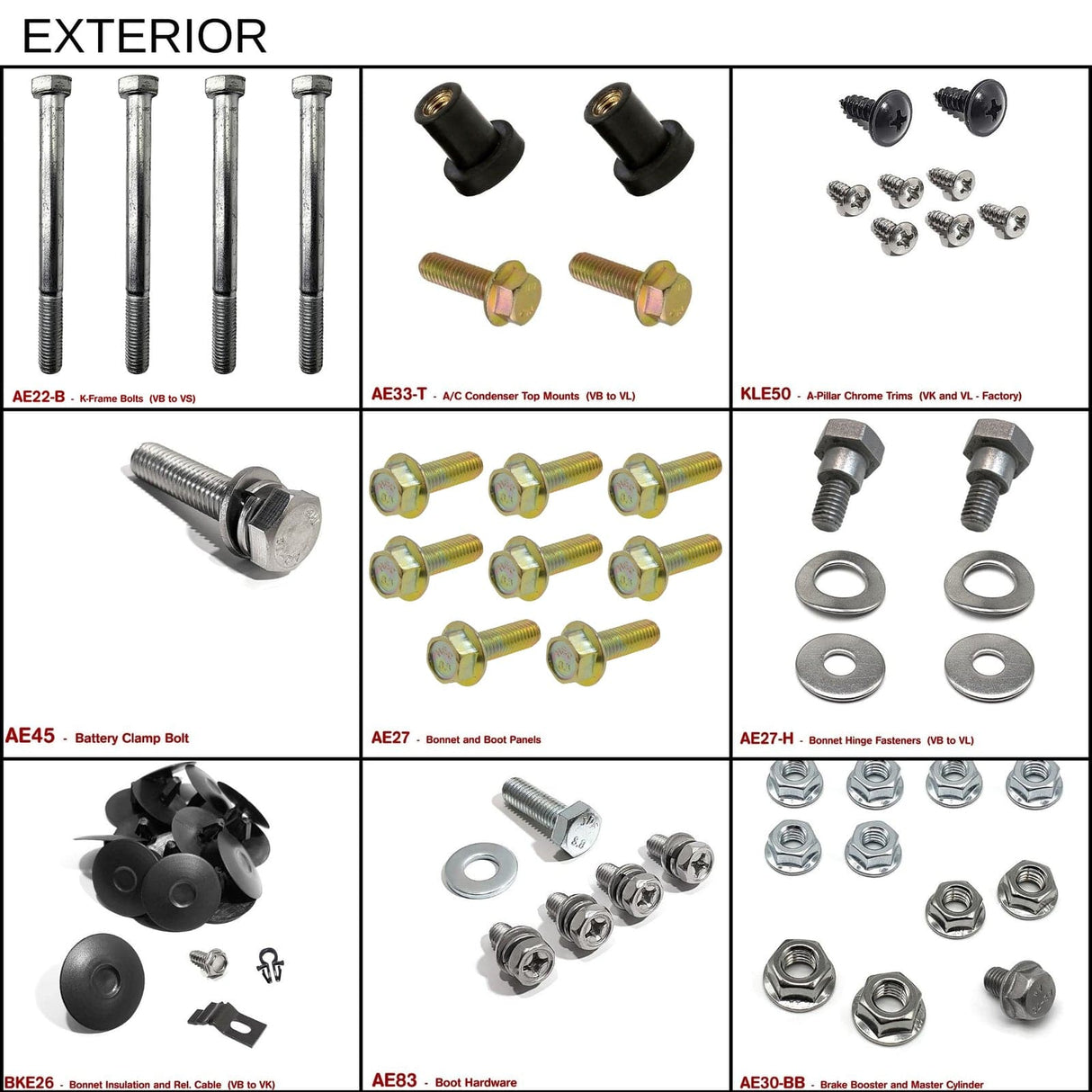 VK MEGA FASTENER KIT - HOLDCOM AUTO PARTS