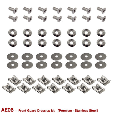 PREMIUM FRONT GUARD BOLT DRESS UP KIT for VB VC VH VK VL VN VP VR VS (STAINLESS STEEL) - HOLDCOM AUTO PARTS