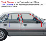 WINDOW BAILEY CHANNEL KIT for VB VC VH VK VL (FULL KIT - 4 DOORS) - HOLDCOM AUTO PARTS